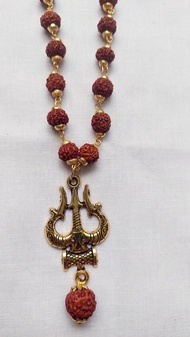Rudraksha Mala with Sulum 5 Face Rudraksha Malai