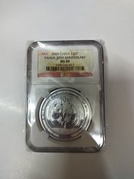 罕有NGC 2009 中國熊貓30週年紀念銀幣 MS69  $850