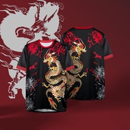 RDYSTOCK The Year of the Loong BAJU NAGA DRAGON GRAPHIC JERSEY DESIGN TSHIRT TAHUN NAGA | Size S-XL