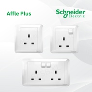 Schneider Affle Plus A3G426_WE_G11 A3G15_WE_G11 E25R_WE_G11 13A 1/2 Gang Unswitched Switched Socket
