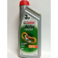 100% ORIGINAL CASTROL ACTIV CRUISE 4T 15W-50 SLIVER MINYAK 4T MINYAK HITAM CASTROL ACTIV 1LITER HIGH