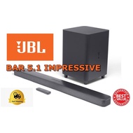 JBL Bar 5.1 Powered home theater sound bar with wireless subwoofer and true wireless surround speakers