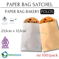DELKOCHOICE PLAIN BAKERY PAPER BAG SATCHEL PAPER BAG PLAIN PAPER BREAD BAG/