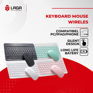 WIRELESS BLUETOOTH KEYBOARD MOUSE SET FOR IPAD HANDPHONE TABLET ANDROID KEYBOARD MINI