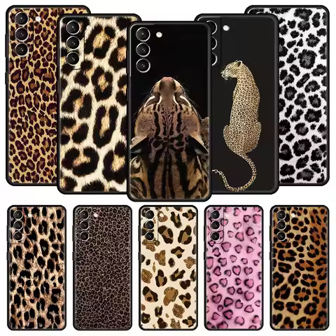 Fashion Tiger Leopard Print Phone Case For Samsung Galaxy S25 Edge S24 S23 S22 S20 Ultra S21 FE 5G S