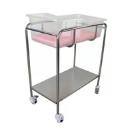 80x41x92cm Multifunctional Baby Newborn Trolley Sleeping Splicing bed removable portable bedside bed cradle stitching bb Stainless Steel for 0-1 Years old Children Baby kids katil troli bayi baru lahir mudah alih hospital clinic Confinement center strolle