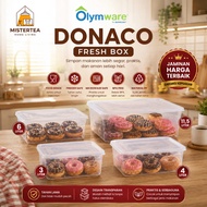 OLYMWARE BY OLYMPLAST DONUT CONTAINER AIRTIGHT FOOD CONTAINER/ SPILL-PROOF FOOD CONTAINER BPA FREE D