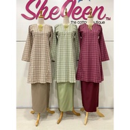 Kurung Pahang Tina in Nude Mocha, Sage Green, Maroon Baju Kurung Baju Raya