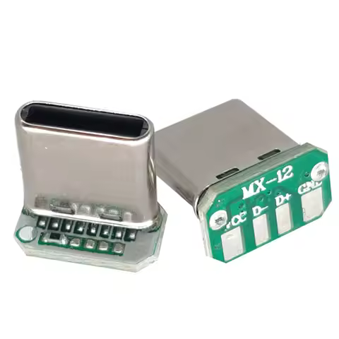 USB 3.1 Type C Vertical Patch Board 16pin 4 Welding Wire Data Band PCB USB Board Male Head 16P Usb C