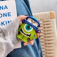 For AirPods Pro3 Pro2 4 3 2 1 Pro Earphone Case 3D Monsters University Mike Cartoon Silicone Protect