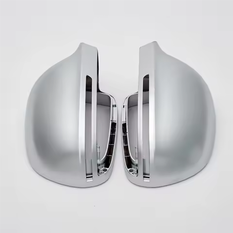 Car Wing Mirror Caps Matt Chrome Mirror Cover Rearview Side Mirror Cap S Line For A4 S4 B8 A6 C6 09-