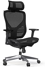 Ergonomic Office Chair - Sedentary Comfort Boss Chair Breathable Mesh Executive Meeting Chairs with 3D Armrest,Headrest Support,Adjustable Lumbar Support/1657 (Color : Mesh, Size : Aluminum alloy)