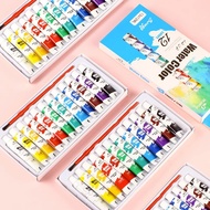 12 Colors Painting Set Acrylic Gouache Watercolor Oil Painting Paint Set Tube Non-Toxic Art supplies School Supplies