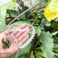 Souvenir Pisin Love Mini Heart Glass Bowl Coaster Glass Cup Heart Motif Mini Bowl