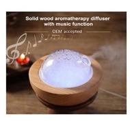 Glass Aromatherapy Essential oil diffuser natural wood base ultrasonic aroma diffuser