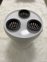 KRATKY Hydroponics Starter Kit - Bucket (3 holes - White)