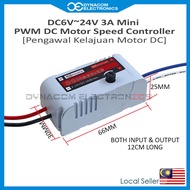 DC6V~24V 3A PWM DC Motor Speed Controller with Plastic Casing [Pengawal Kelajuan Motor dengan Kotak Plastic]