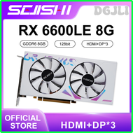 DGJLI SEJISHI RX 6600 8G 128Bit GDDR6การ์ดจอ1792SP เกมเมอร์ AMD GPU RX6600วิดีโอเกม Pita Placa De Vi