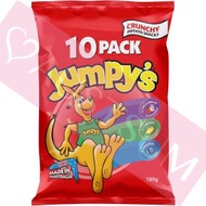 澳洲 - Jumpy's 不含麩質袋鼠餅乾混合裝180g - 海鹽和香醋x3包, 雞肉味x4包, 原味x3包 (10pack) (01796)(澳洲平行進口貨) 此日期前最佳: 2026年4月18日