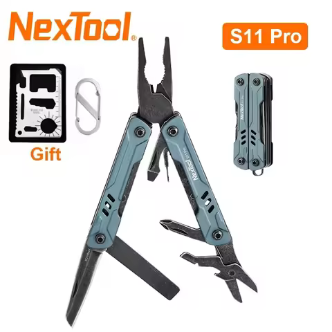 New NexTool 12-In-1 Mini Sailor S11 Pro EDC Multi Tool Pliers Outdoor Folding Scissors Screwdriver P