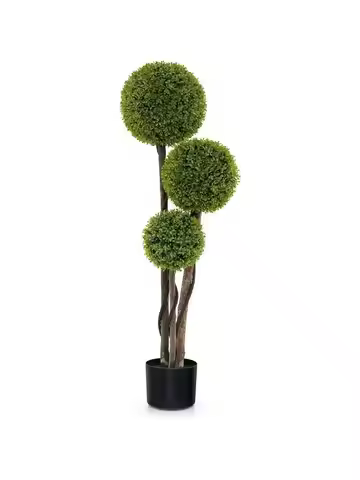 Goplus 4ft Artificial Boxwood Topiary Ball Tree Fa