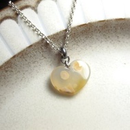 玉墜 造型玉墜 愛心 黃玉髓/天然紋路雙面不同/