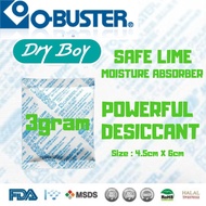 O-Buster Sakamoto Safe Lime 3g/Silica Gel/Desiccant/Food Grade Moisture食品级干燥剂Gred Makanan Penyerap L