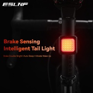 ESLNF เบรกอัจฉริยะไฟท้ายไฟเตือนการชาร์จ USB ไฟจักรยานกันน้ำแผ่นสะท้อนแสง