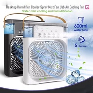 Portable air conditioner USB Fan air cooler Fan Aircond Humidifier Purifier Mist Cooler with 7 LED Light