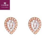 HABIB Oro Italia 916 White and Rose Gold Earring GE71780121(R)-BI