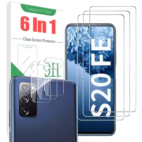 6 In 1 Tempered Glass For Samsung Galaxy S20 FE 5G Screen Protector Back Camera Lens Glass Films For