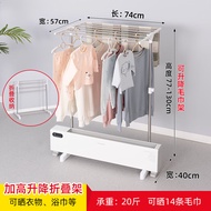 ST-🚢Youlitt Skirting Line Heater Dedicated Drying Rack Floor Folding Stainless Steel Indoor Drying Rack Radiator Drying