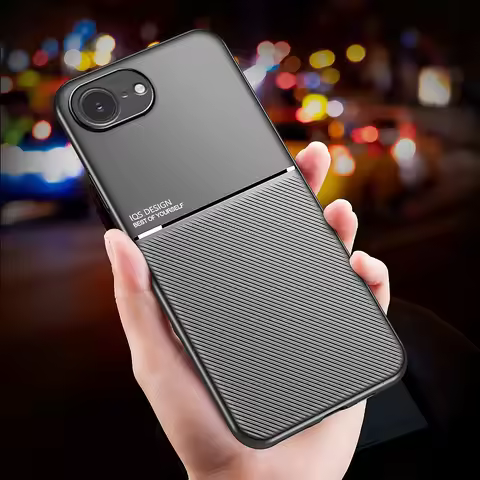 Leather Funda For iPhone 16e Case Magnetic Car Phone Cover for iPhone 16 e iPhone16e 2025 Soft Silic
