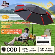 2.6M Payung Mancing Big Fishing Umbrella Adjustable Beach Sun Shade Payung Besar Khemah Camping Umbr