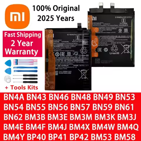 Battery For Xiaomi Redmi Note Pocophone Poco Mi 8 8T 9 9A 9S 9T F1 F2 K20 F3 X3 K30 K40 5 6 7 7A 10 