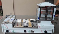 3 in 1 Burger Griddle / Griller with Deep Fryer & Steamer / Burger Grill - 12in x 18in - Gas Type