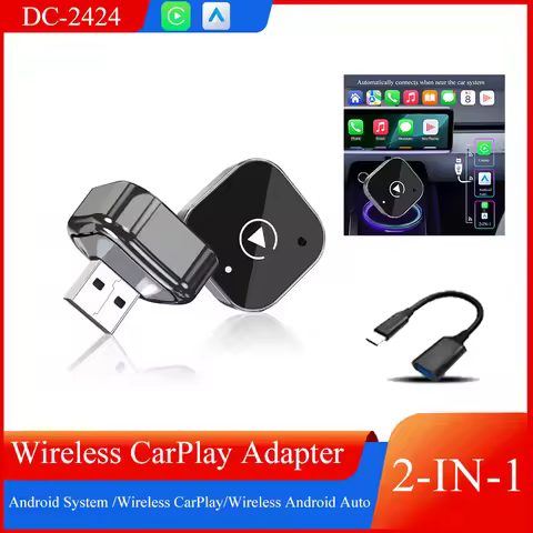 Gallop Sprite 2 in 1 Wireless CarPlay & Android Auto Adapter Plug And Play AI Smart Box for All Cars