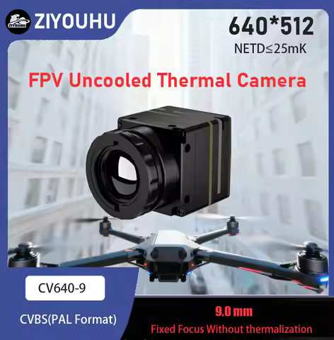 ZIYOUHU New Arrival 640x512 FPV Drone Thermal Camera Module USB Digital Analog LWIR Uncooled Infrare