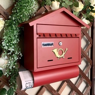 Outdoor post mailbox rainwater-proof mailbox with key lock letter box mailbox Suggestion box