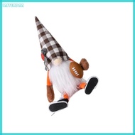 inste Long Hat Football Shelf Dwarf Figure Soft Fabric Stuffed Dwarf Toy for Rooms
