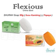 *SHURAH* Sabun Soap 90g ( Susu Kambing ), ( Papaya )