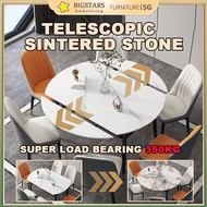 MR Sintered Stone Dining Table Set Extendable Dining Table Long Table Marble Table Foldable Dining Table