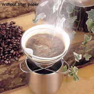 Foldable Coffee Filter Cup Spring Portable Mini Coffee Filter Holder Steel Spring Filter A4j9