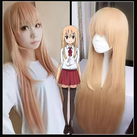 100cm HIMOUTO! UMARU-CHAN Cosplay Wig UMARU DOMA Costume Play Wigs For Women Halloween costume hair