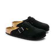 ERVAKA - Men's Black Suede Bustong Sandals Unisex Boston Clogs Sandals