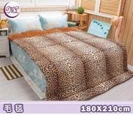 【JS名床】豹斑豪情．遠紅外線．高密度超柔毛毯被．日本製造