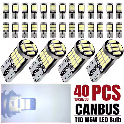10-50 PCS T10 W5W 194 LED Bulb Canbus 12V 4014-26SMD 6500K Bright White Car Interior Dome Door Map T