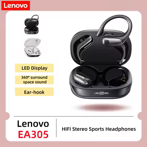 OWS Lenovo EA305 Bluetooth Wireless Earphones 14.2mm Driver,LED Digital Display,Panoramic Sound,Open