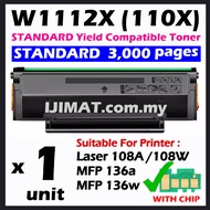 W1112A 110A W1112X 110X W1112XL W1112XXL Compatible Laser Toner HP Laserjet 108 108A 108w MFP 136 13