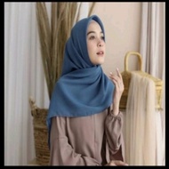 Hijab Segiempat Bella Square Polos Warna Terlengkap Hijau Wardah
